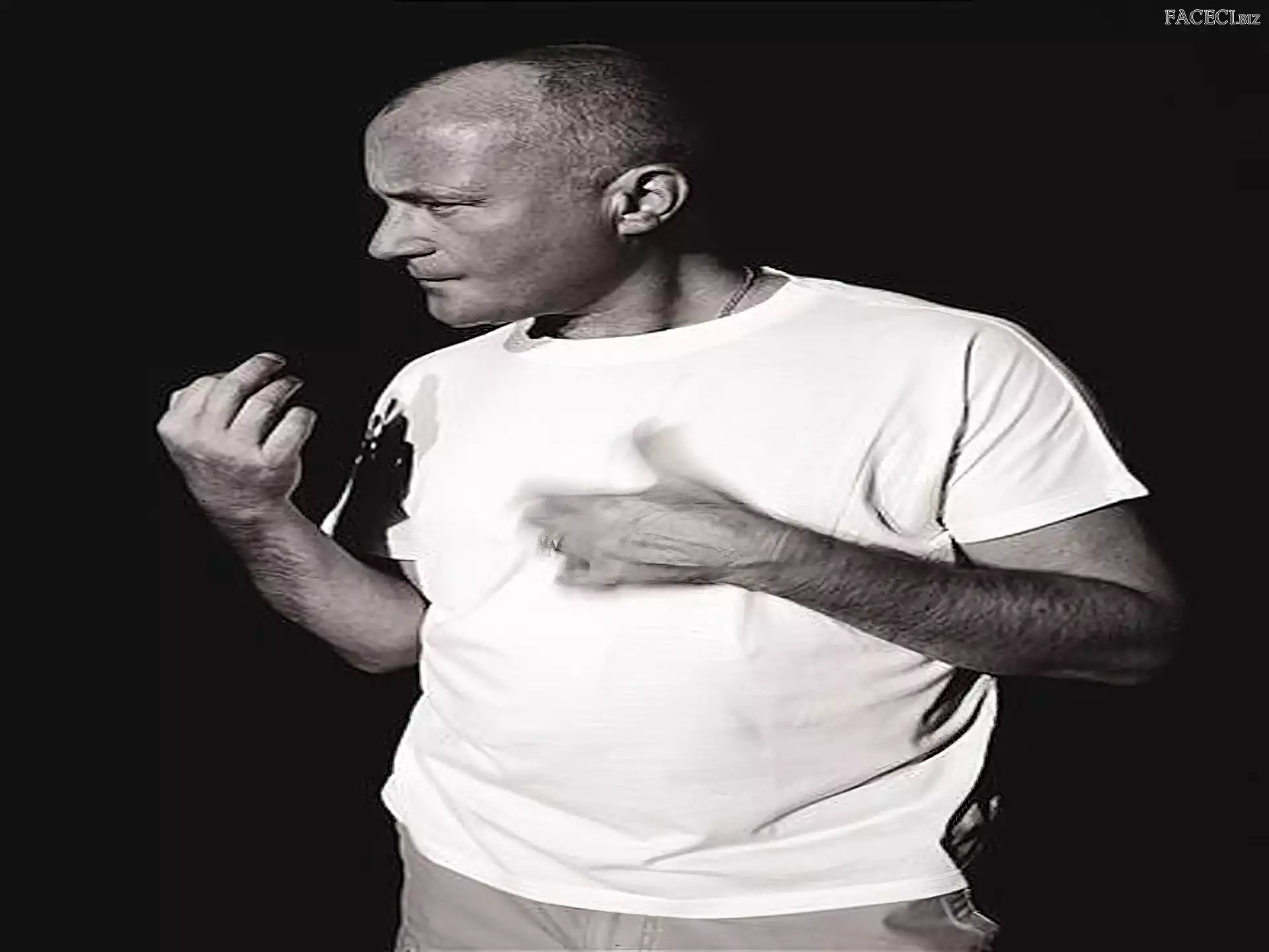 Podkoszulek, Phil Collins, Biały